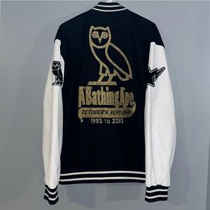 RARE BAPE x OVO Varsity Jacket Large a bathing ape x Octobers Very Own DRAKE
